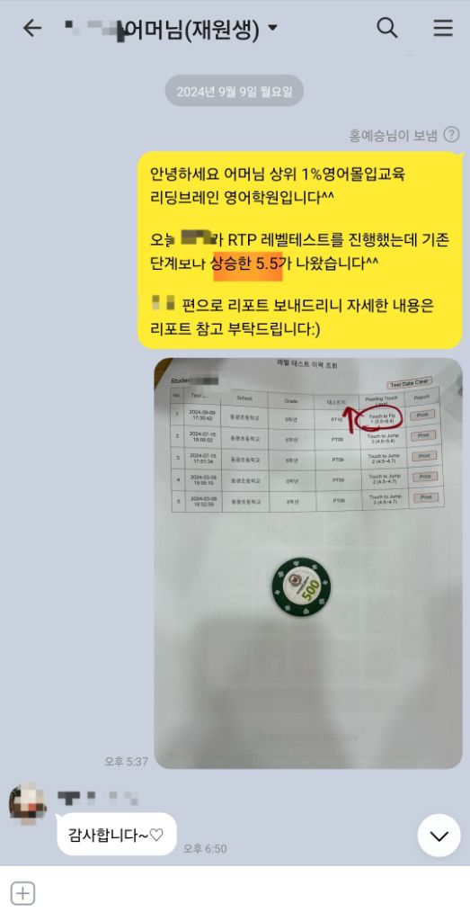 AR 5.5 레벨 향상 성과